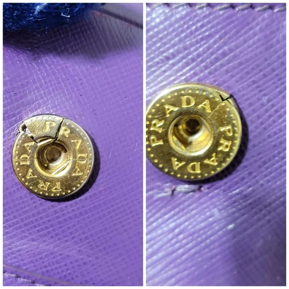 Prada Saffiano Leather Small Galleria Double Zip Tote Satchel Bag Purple - Picture 7 of 15